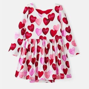Little Sleepies Red and Pink Heart Dress